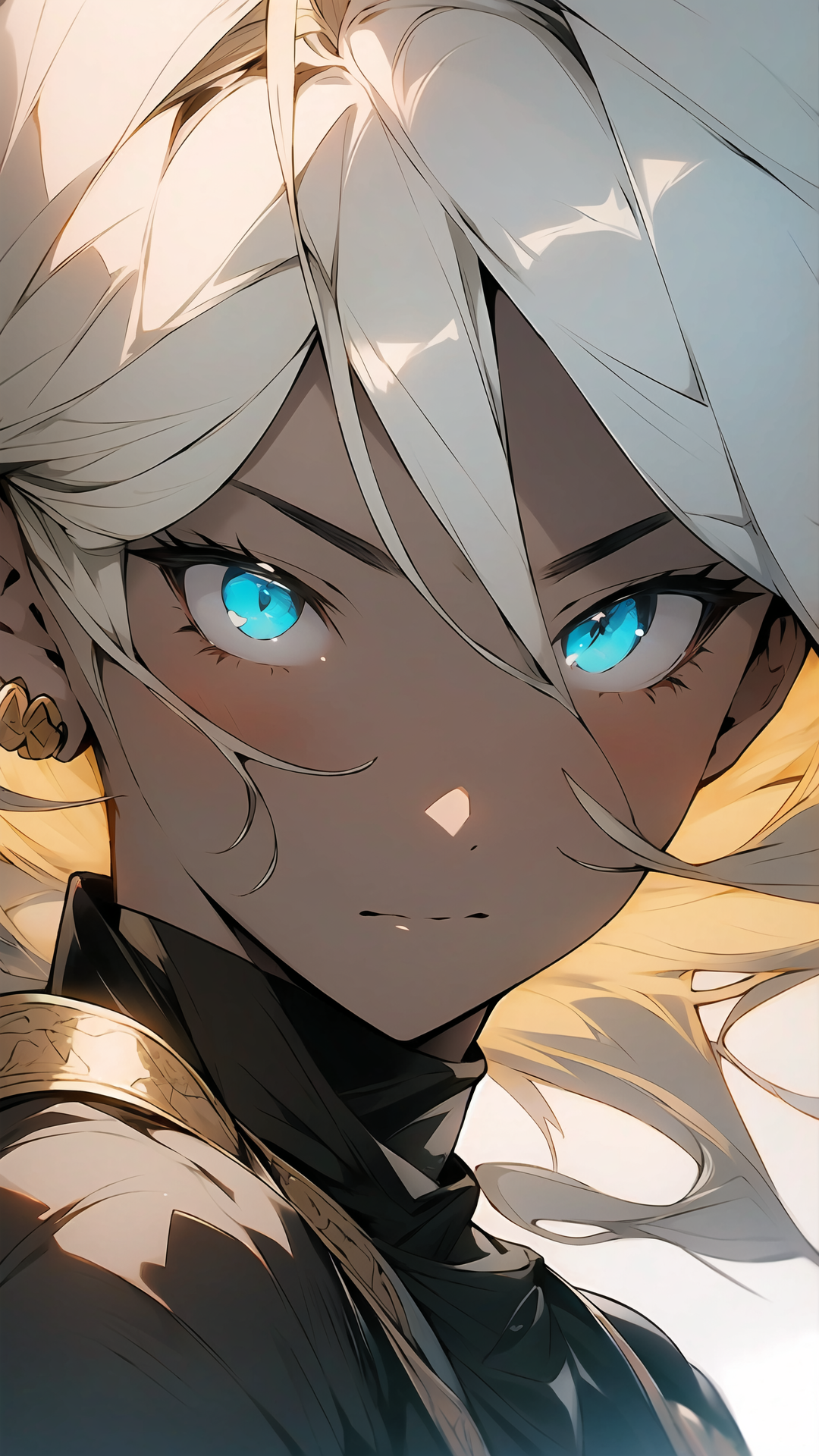 00632-2127091240-[1 girl_ 0.5], ,Blonde hair,holding sword,draw a sword ,aqua eyes,  (red blade),A light shone on the face.png